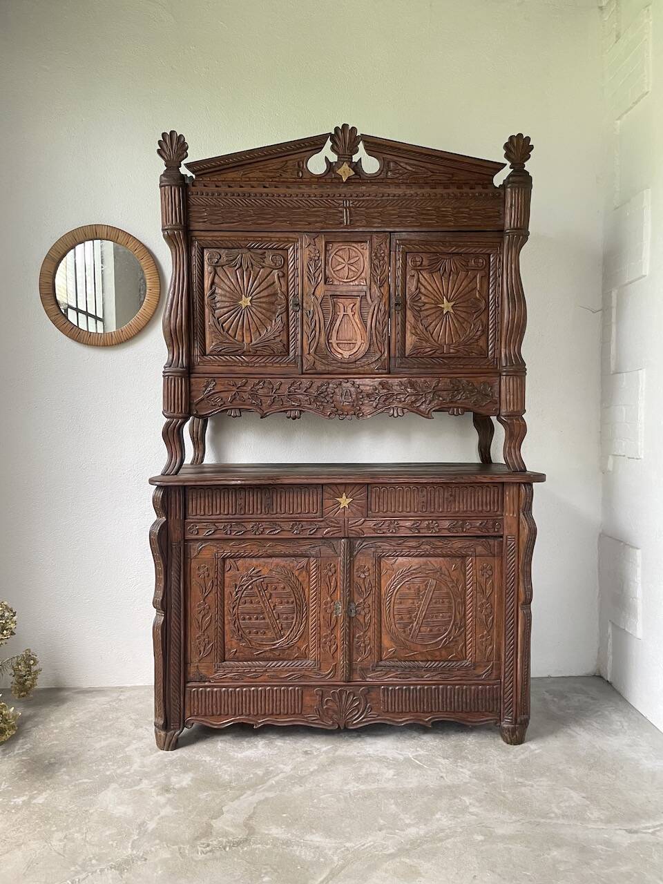 Auvergne brutalist folk art furniture 1890