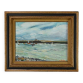Tableau « Petit Port Breton », signé J.J Duboc – 1980