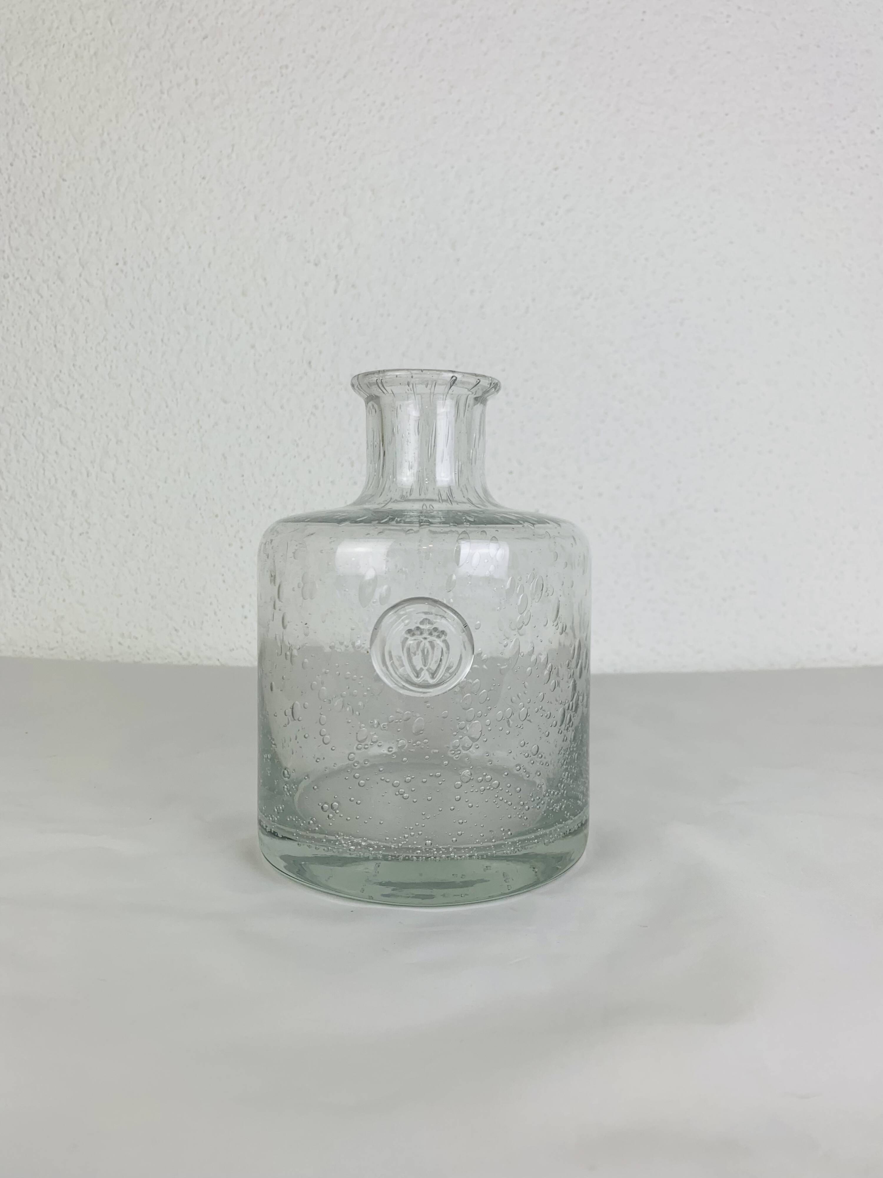 Vintage Biot bubble glass vase