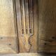 Very beautiful and old carved wooden wardrobe from the 19th century, small size, height 211 cm.