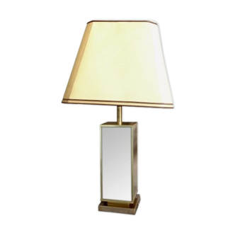 Lampe de bureau laiton et miroir 1970 éditeur