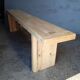 Patinated natural solid wood bench 180cm
