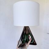 Paire de lampes céramiques forme libre triangle