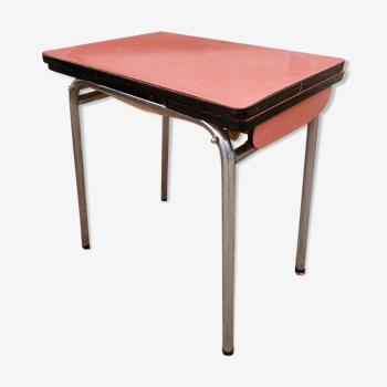 Table formica rouge avec rallonges