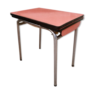 Table formica rouge avec rallonges