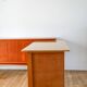 Formica, beech and black metal desk, Modernist Design, 1960