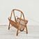 Beautiful 1960s rattan and bamboo magazine rack
