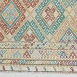 3x9 Soft Pastel Kilim Runner Rug, 81x286Cm
