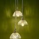 Vintage triple suspension lampshade in cut glass - tableware collection