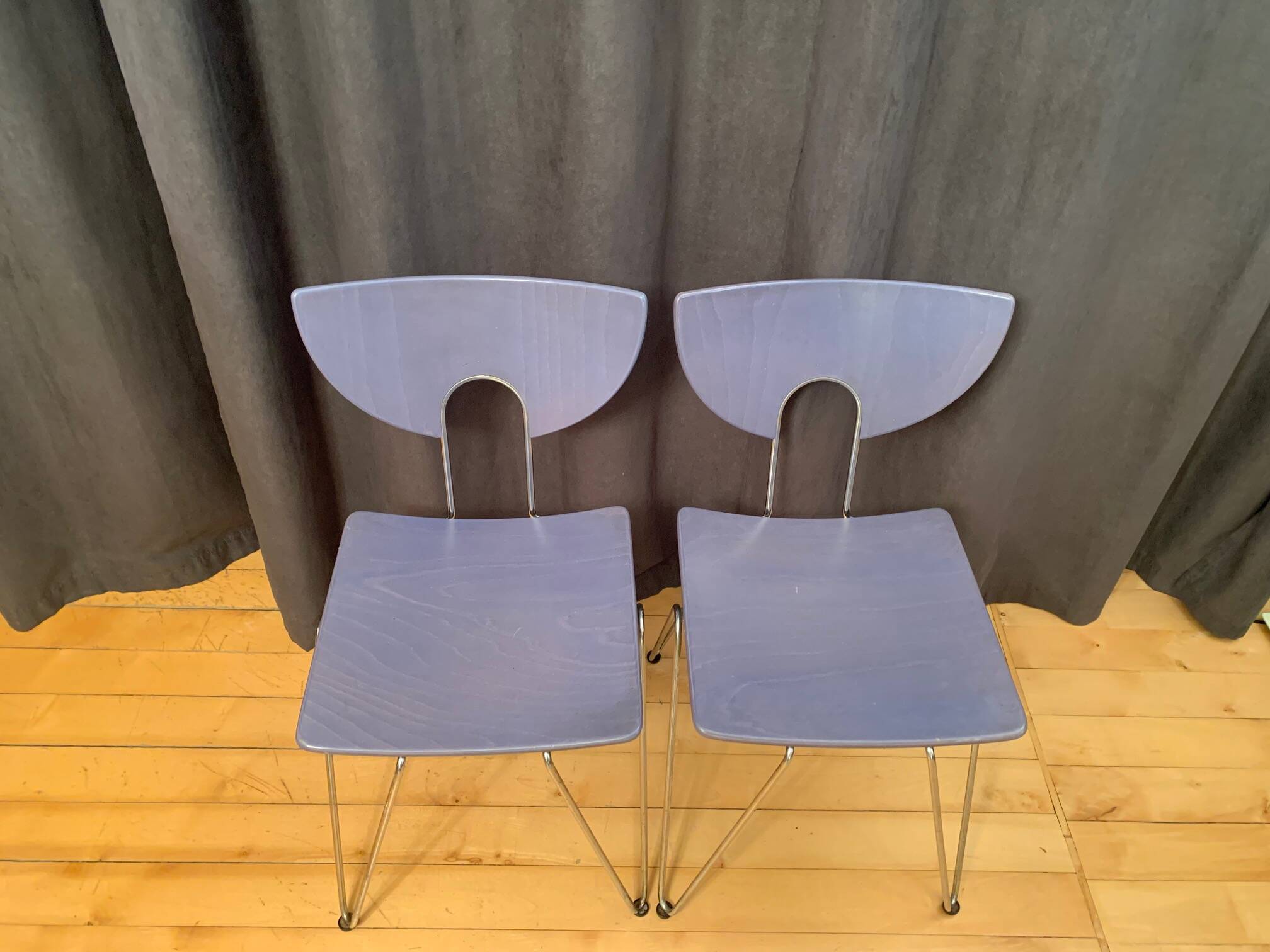 Pair of Mikado 1800 chairs, designed by Walter Leeman, Kusch+Co, Germany, 1970s