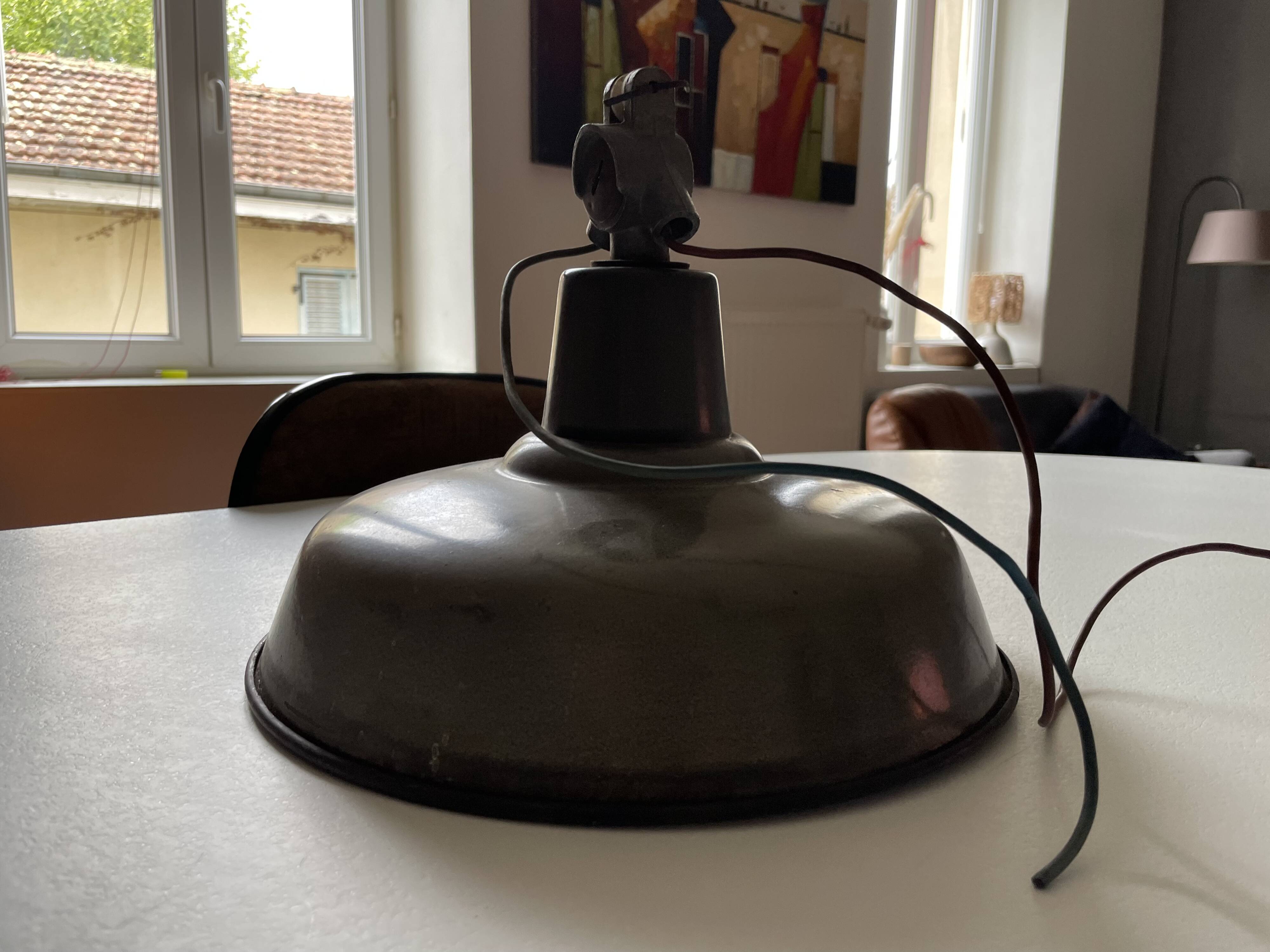Industrial pendant light from the 50s