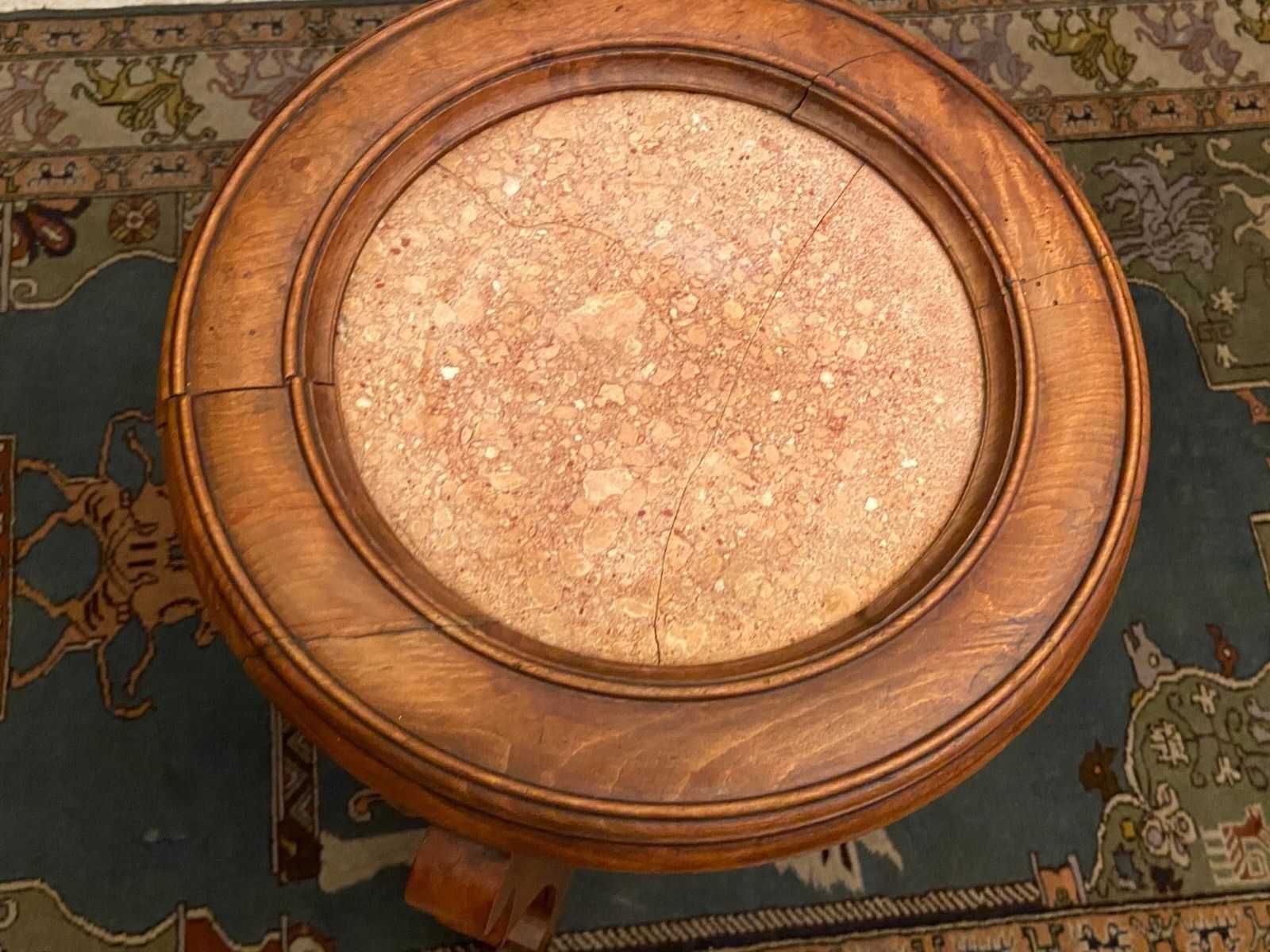 Selette pot holder late nineteenth early twentieth in solid beech style China Far East