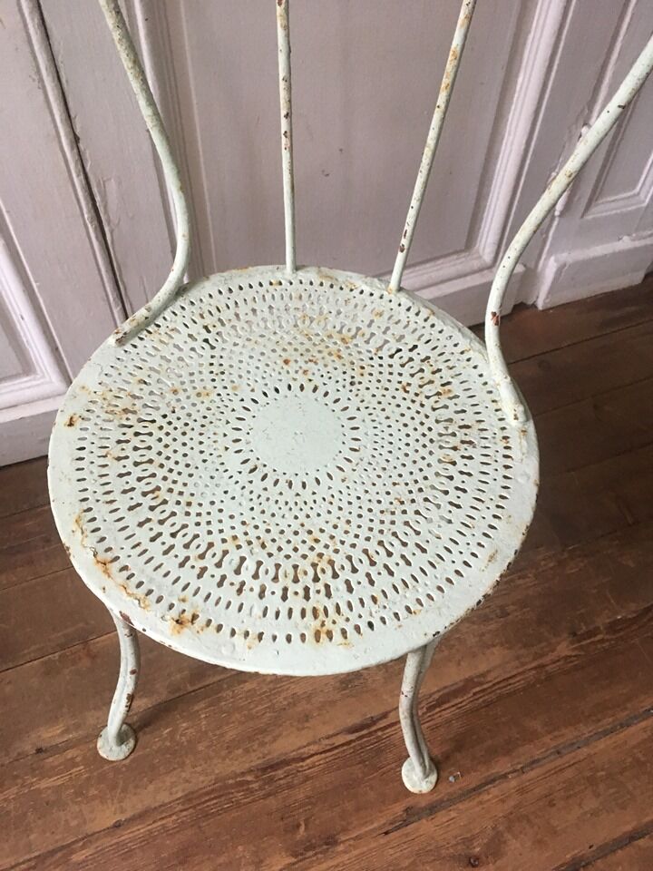 Chaise en acier, métal jardin