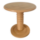 Terracotta Nude Spiral Turned Wood Side Table