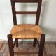 Chaise paillée enfant vintage
