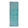 Vintage turkish rug over-dyed in teal blue color