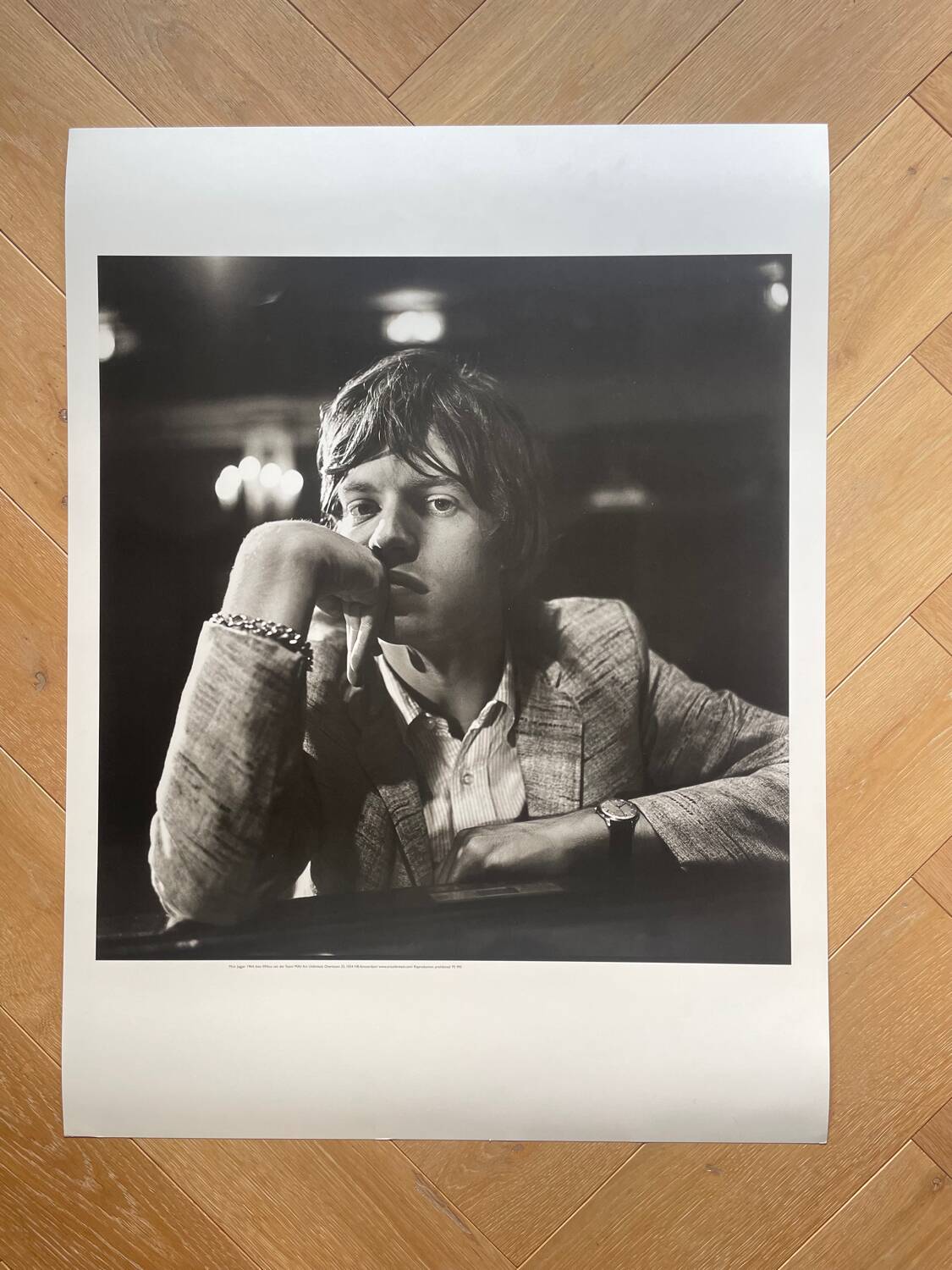 Nico van der Stam after (1925-2000), Mick Jager, 1964, copyright Nico van der Stam/MAI, printed in Holland, reproduction prohibited/PS 995