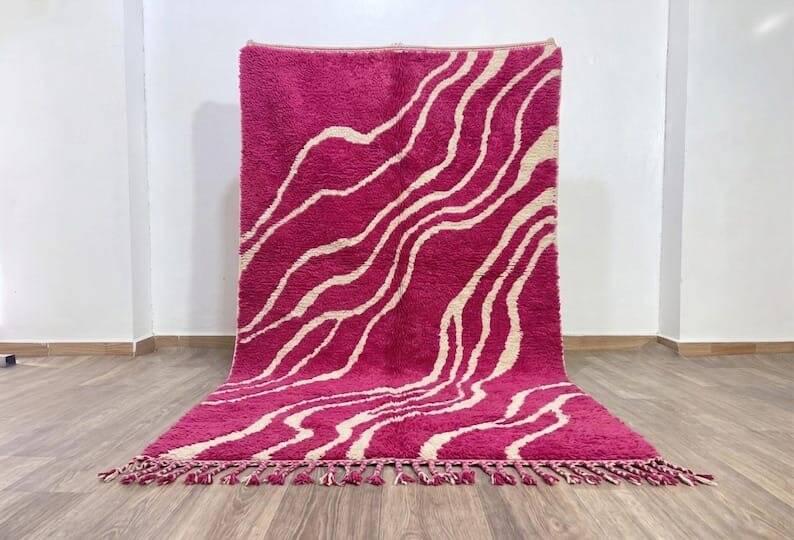 Traditional artisan beni ourain rug Bordeaux 150/250 cm