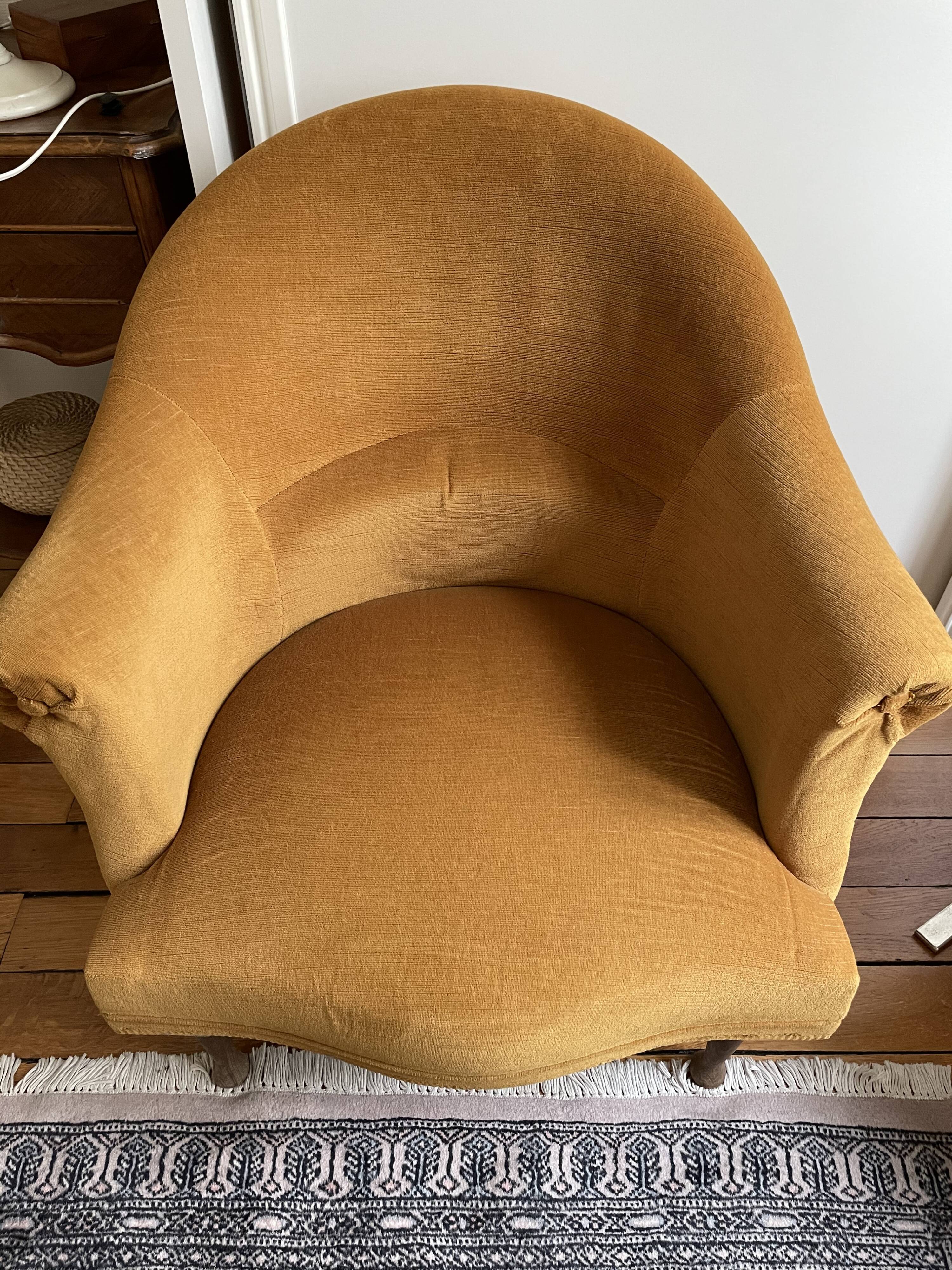 Paire de fauteuils crapauds