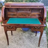 Cylinder desk and marquetry from the end of the 19th century