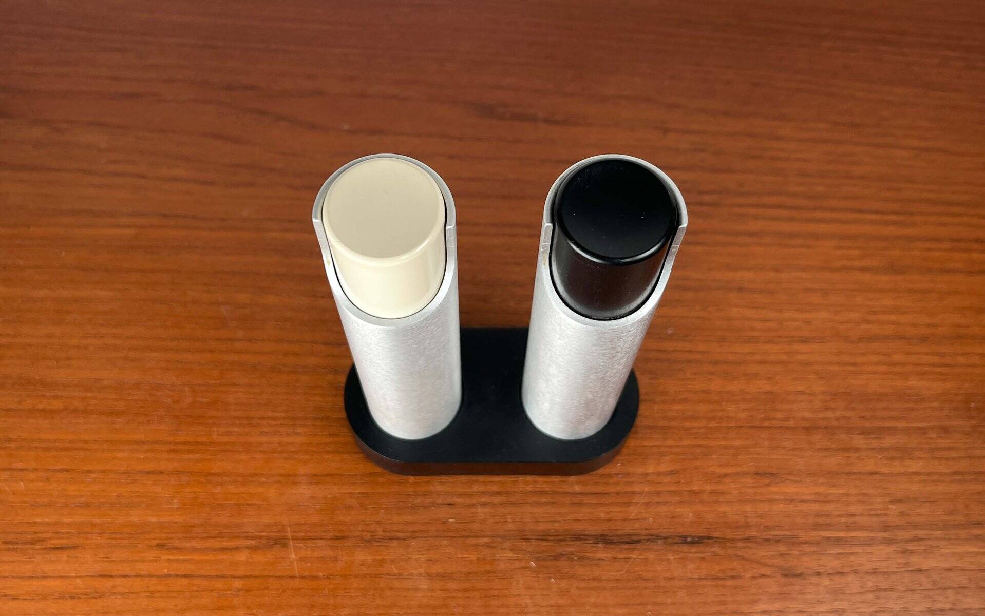 Modern mid-century Danish salt and pepper grinder by Rud Thygesen and Johnny Sørensen for Rosendahl, 1960s, set of 2.