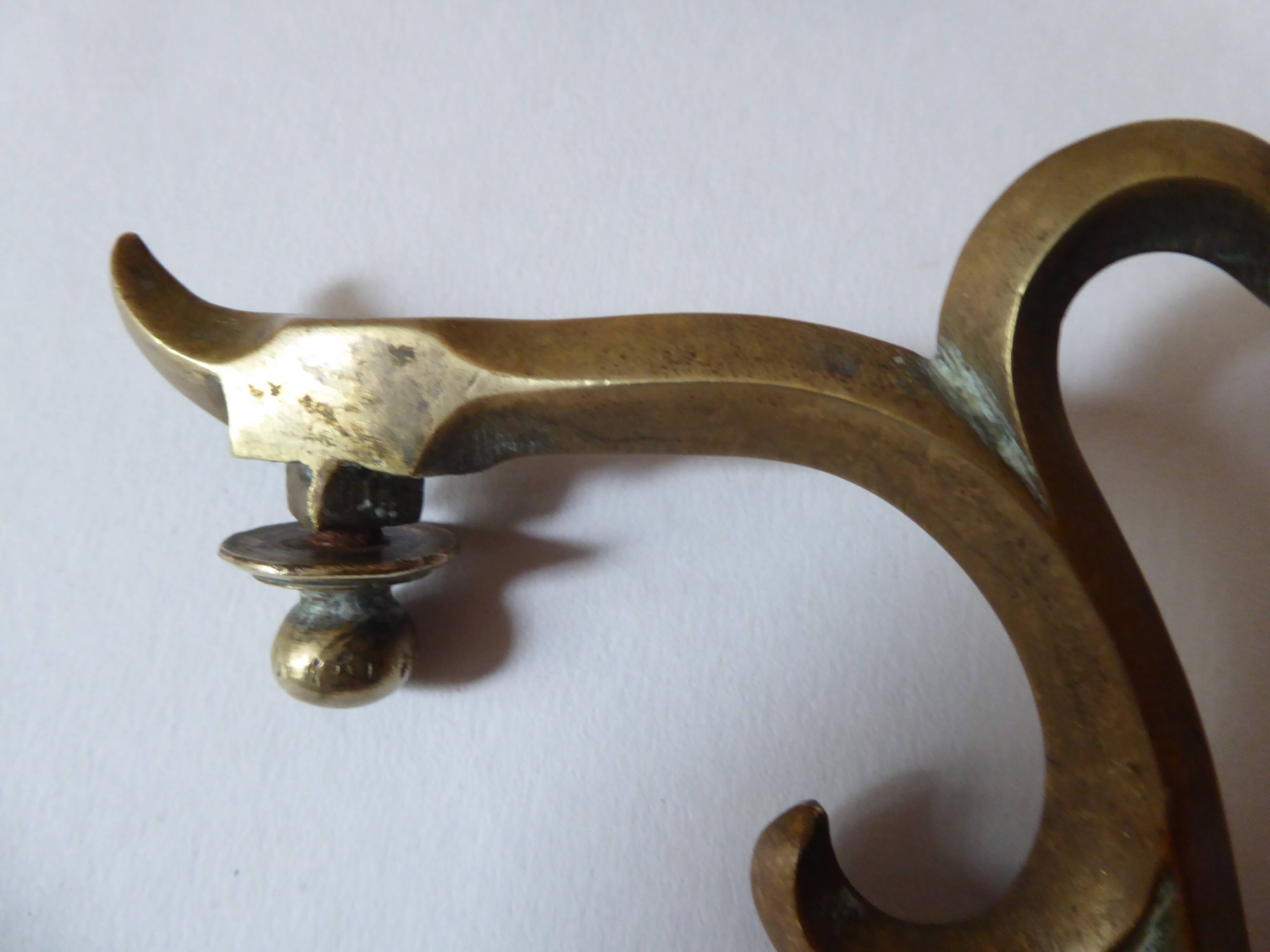 Three-pointed gilded bronze wall candlestick