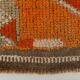 Soft Orange Vintage Wool Runner Rug For Kitchen, 74x307 Cm