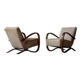 Chaises longues Jindrich Halabala en peau de poney - République tchèque années 1930