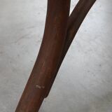 Table d'appoint Thonet ancienne du début du XXe siècle avec un plateau en pierre naturelle