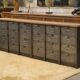 Strafor cabinet with flaps, 6 columns, oak top, 1950s.