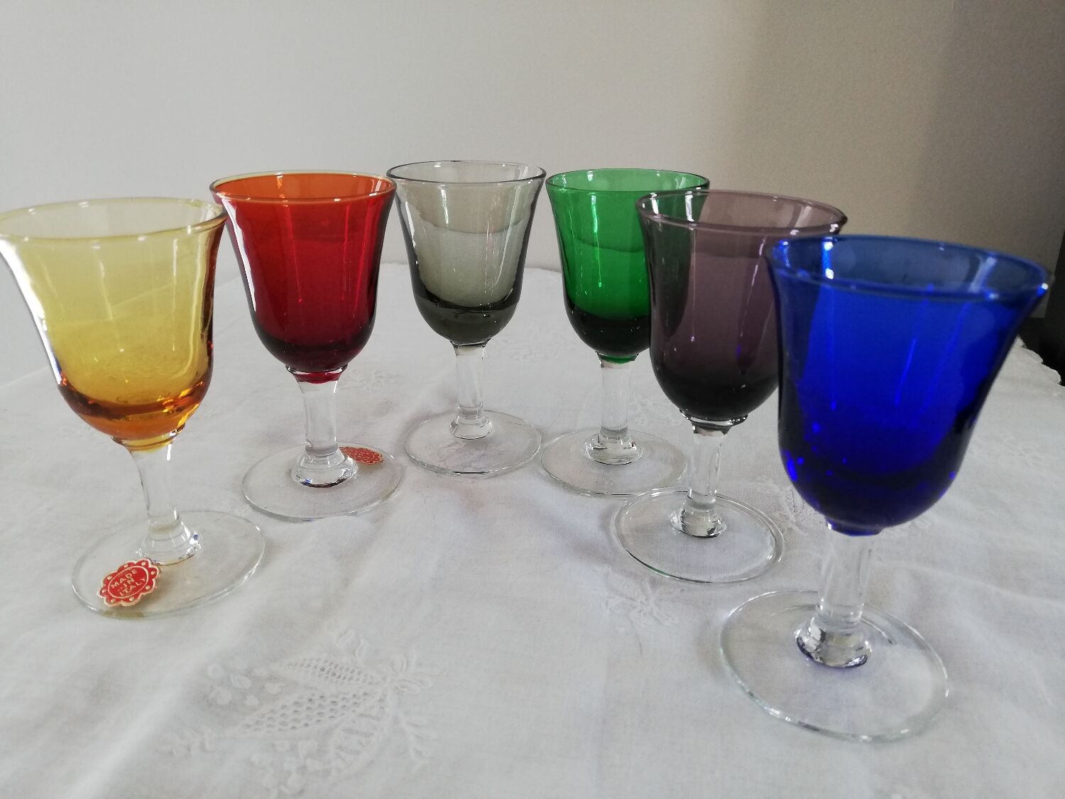 Set Italian vintage alcohol glasses