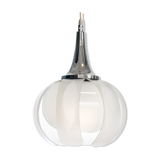 Vintage ceiling lamp in methacrylate and chrome metal, Spain, 1970