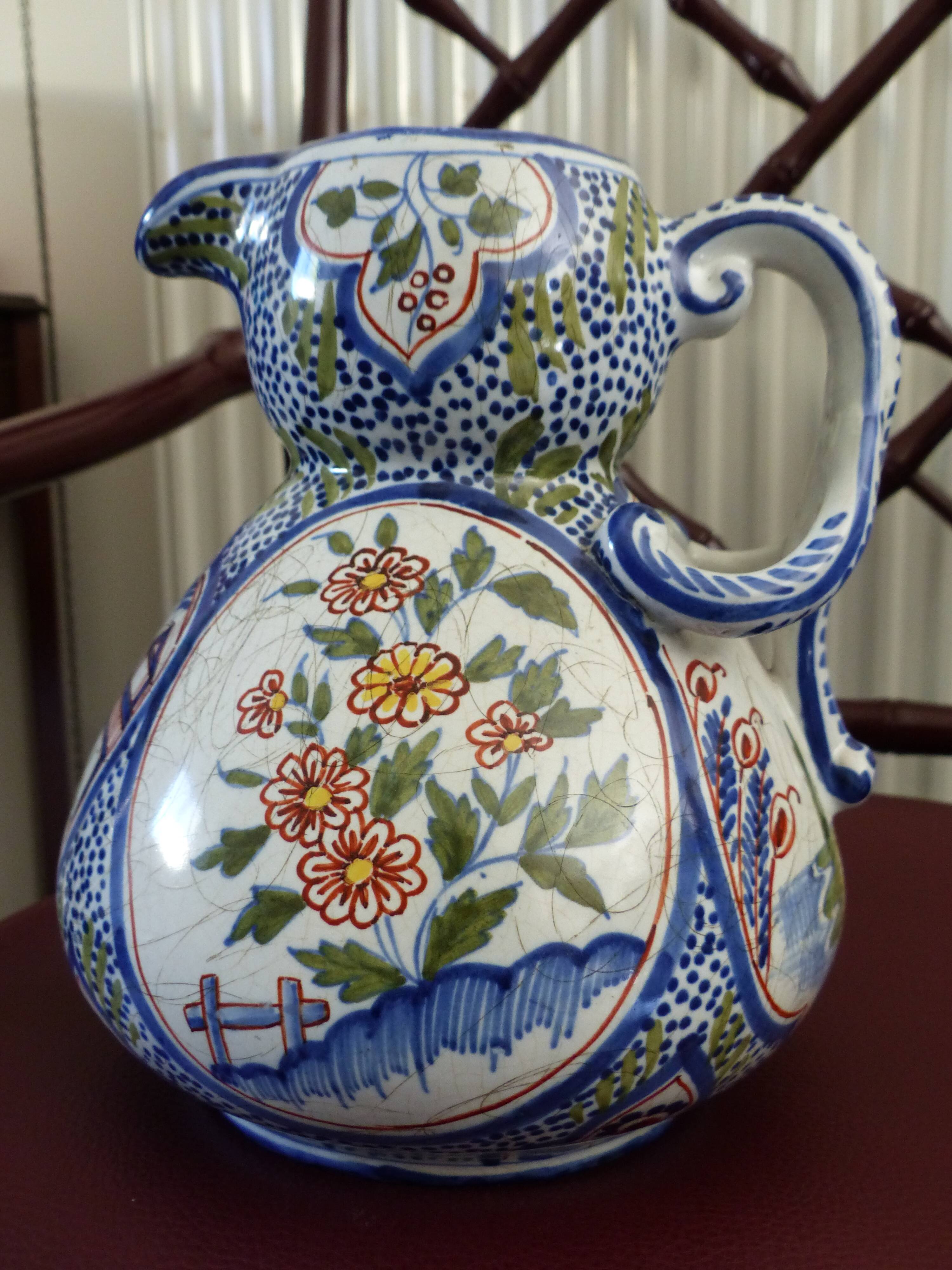 Old ceramic pitcher France.