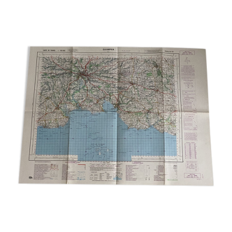 Map Quimper - Guilvinec - Concarneau - Les Glénans 1978