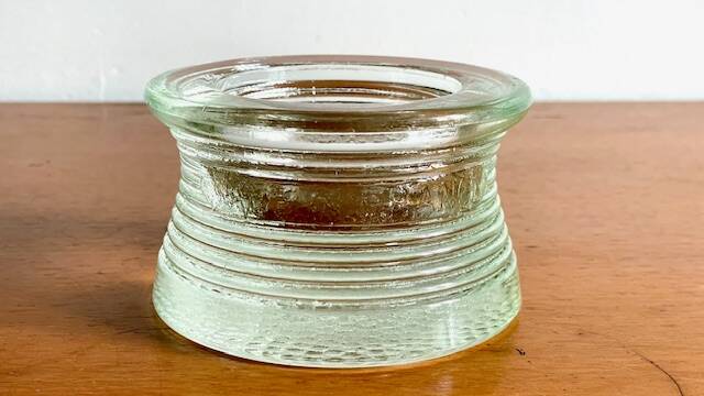 Vintage glass paperweight tray