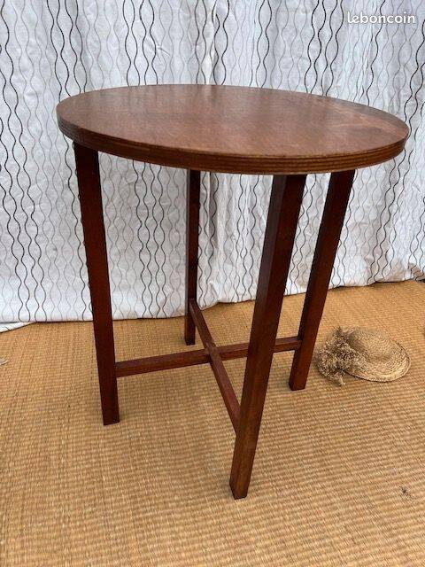 Table d'appoint haute et ronde vintage