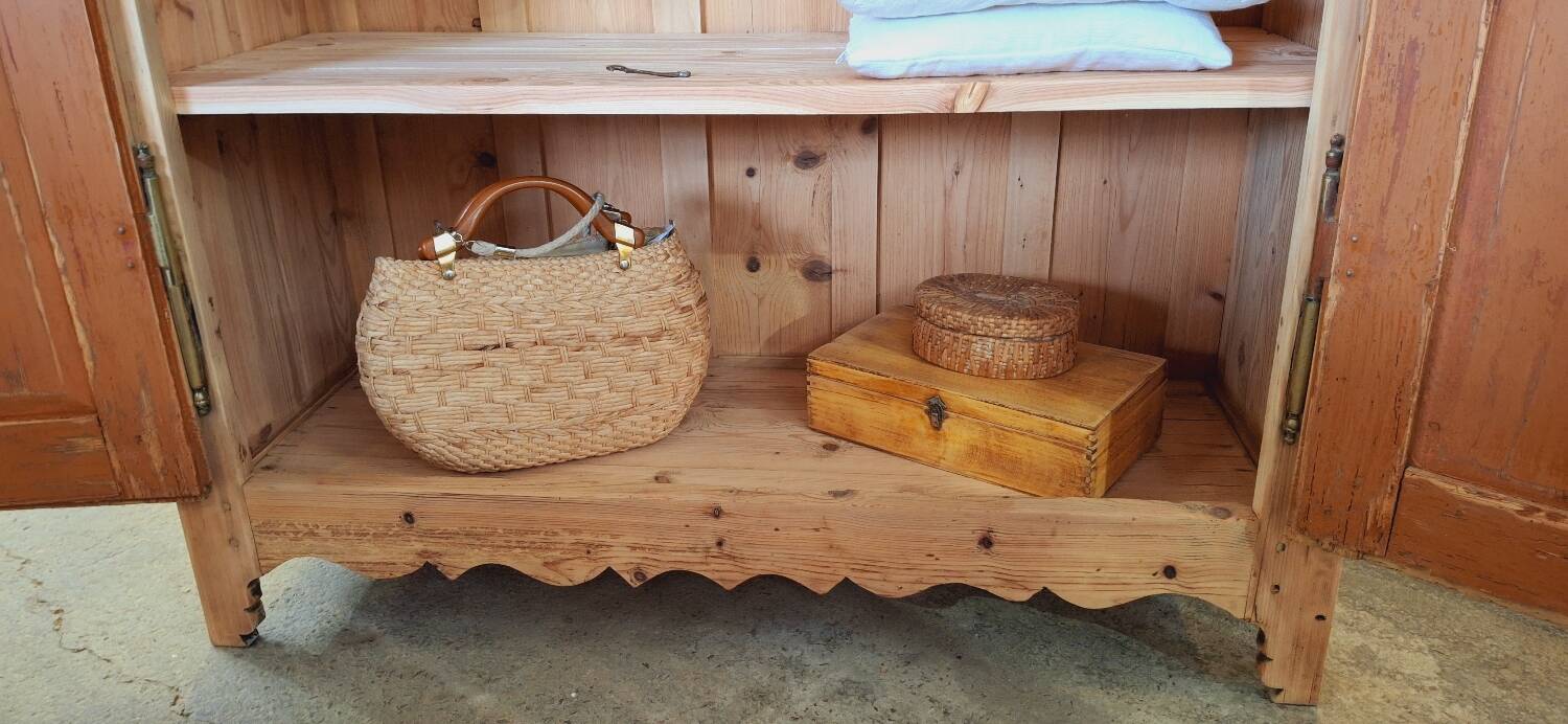 Antique fir wardrobe