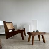 Stool in blond teak