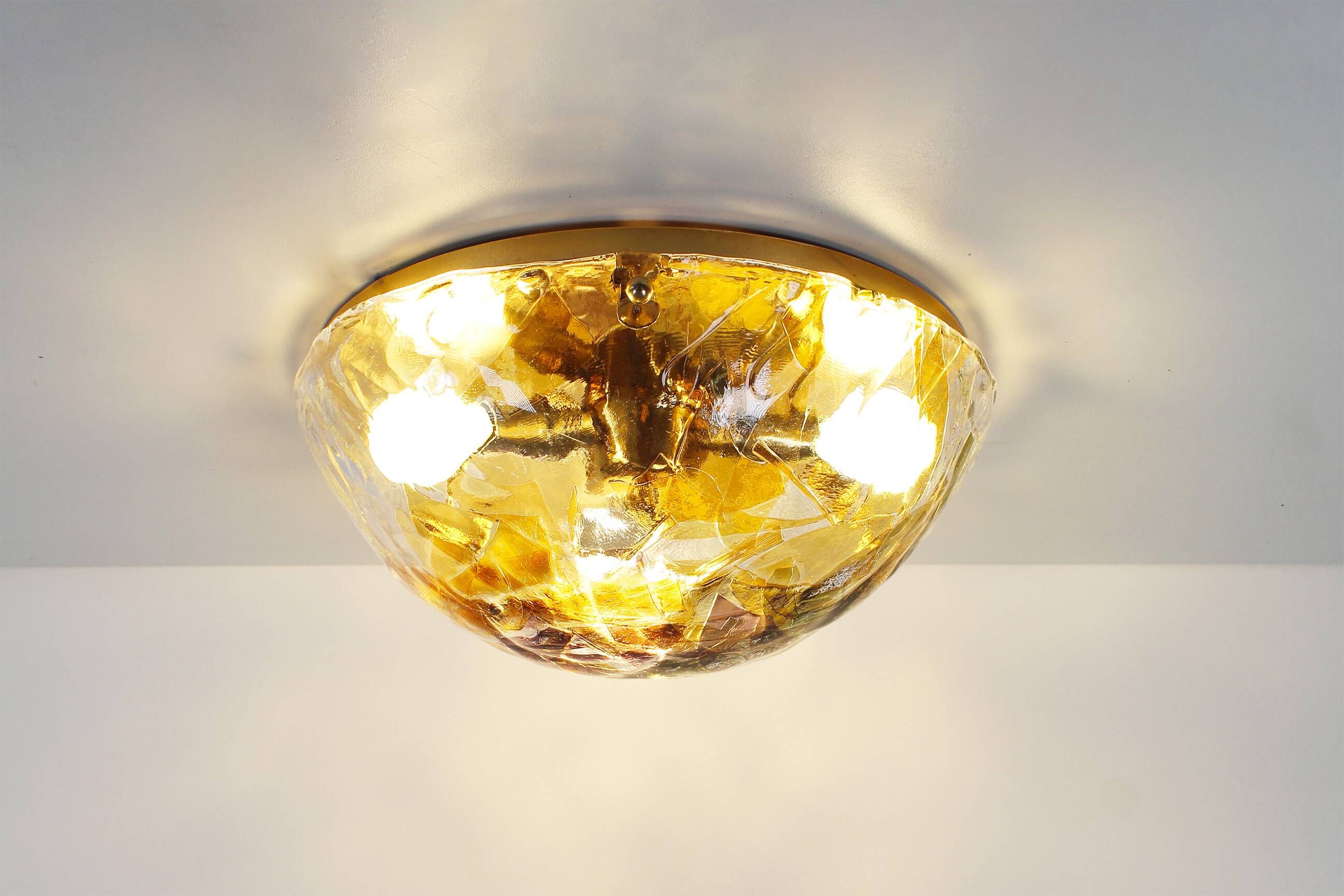 Vintage 1970’s Muranoglass wall flush mount light by La Murrina