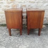 Walnut bedside tables