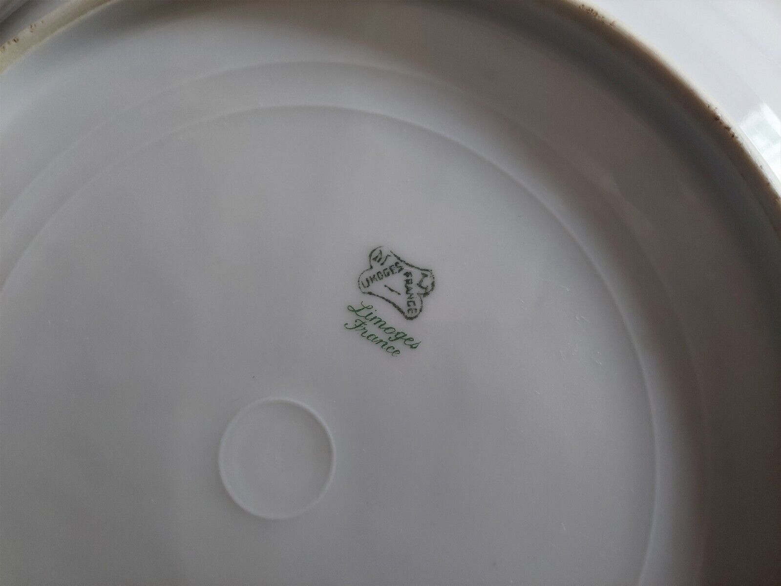 Round serving dish porcelain Limoges Michelaud Lucien 1908