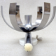Pair of wall lamps "Fleur de lumière" Trocmé chromed aluminum, 70s