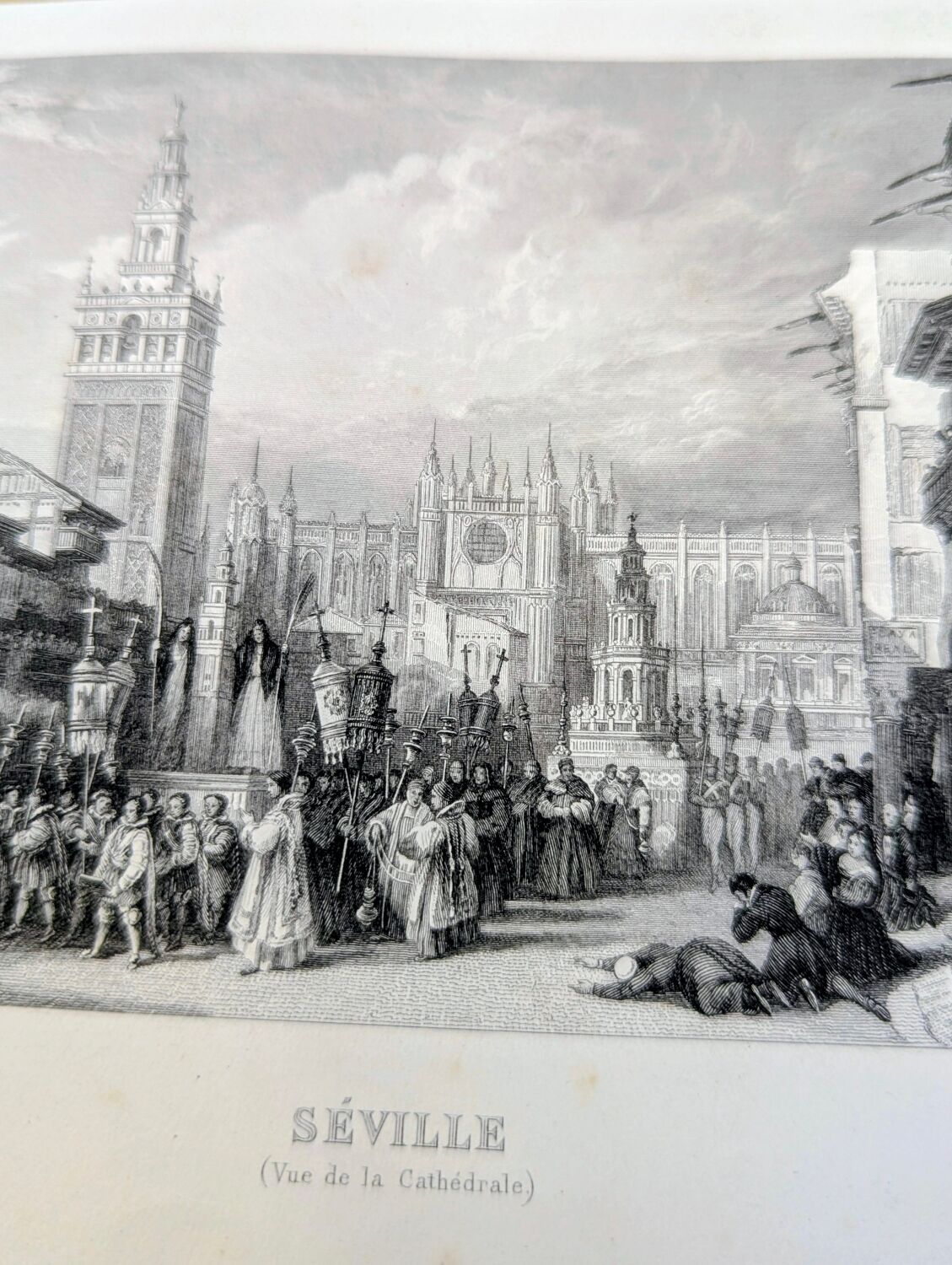 Seville, Spain, printed illustration from 1841.