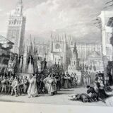 Seville, Spain, printed illustration from 1841.