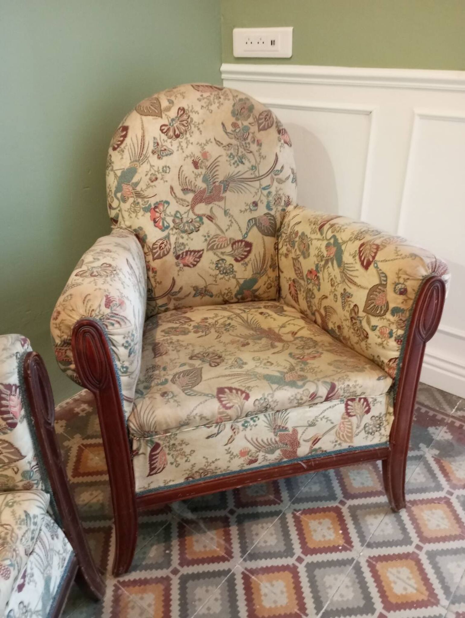 Pair of art deco armchairs