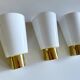 Set of 3 Vintage Limburg Wall Lights Gilded with fine gold, Glass