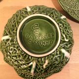 Ceramic cabbage service: salad bowl and tureen