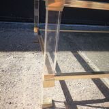 Large coffee table glass Vandel stone 1970