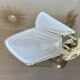 Double wall lamp in frosted glass and gold metal from the 70s