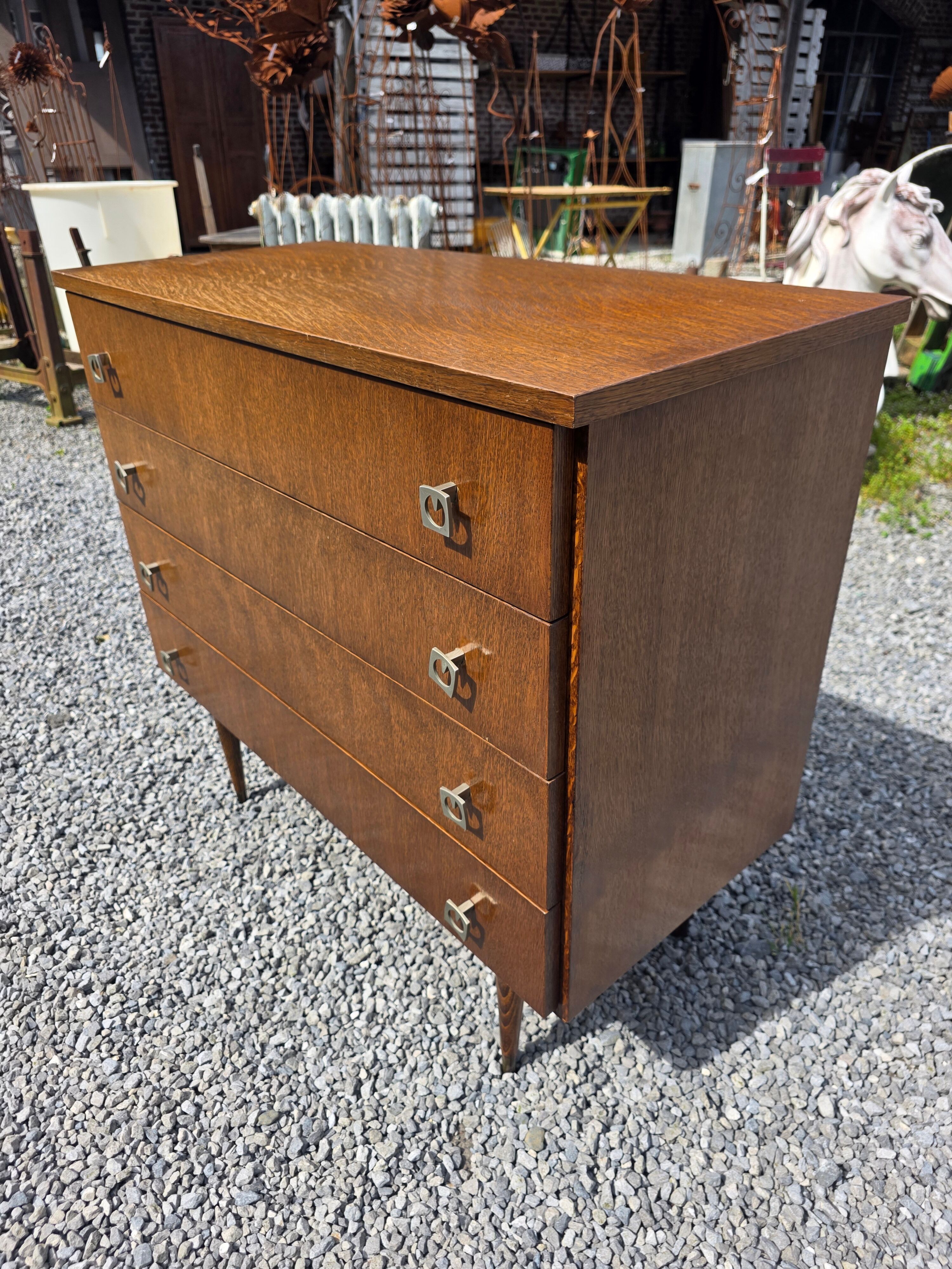 Vintage oak commode from the 1960s.